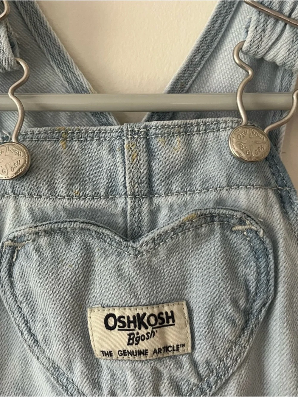 Girls Osh Kosh Overalls 3m Light Wash Shorts